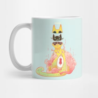 Cool Trippy Strange Cat Art Mug